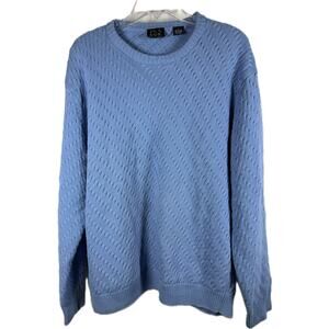Men's Jo S.A. Bank Signature Collection Crewneck Sweater, Large, Medium Blue